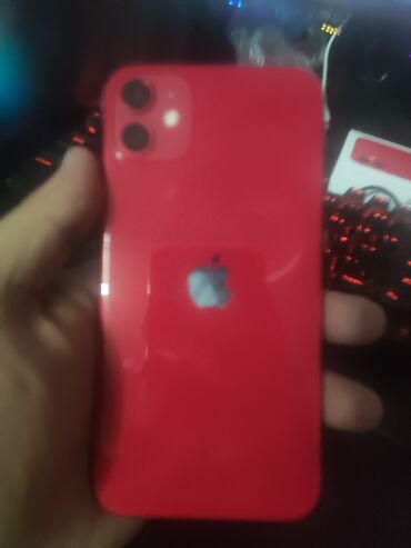 Apple iPhone: IPhone 11, Б/у, 128 ГБ, Красный, Защитное стекло, Коробка, 89 %