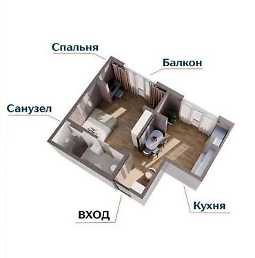 Продажа квартир: 1 комната, 33 м², Ак-Ордо 1 ж/м Элитка, 2 этаж, Готовая ПСО (под самоотделку) — 5