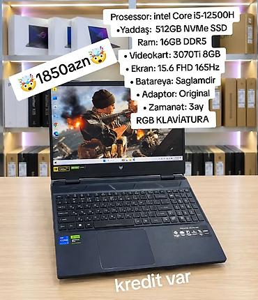 oyun notebooku: İşlənmiş Acer Predator, 15.6 ", Intel Core i5, 512 GB — 1
