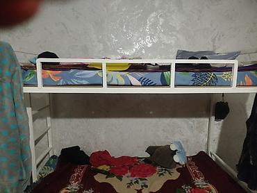 Двухъярусные кровати: Двухъярусная металлическая кровать - Прочная сварная рама из металла — 1