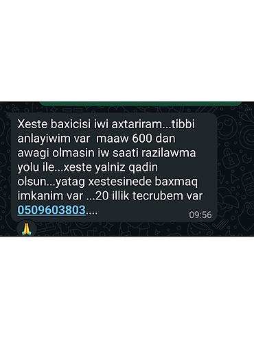 gündelik ev temizlik işi: Xəstə baxıcısı xidməti - Tibbi biliklərə malik peşəkar baxıcı - — 1