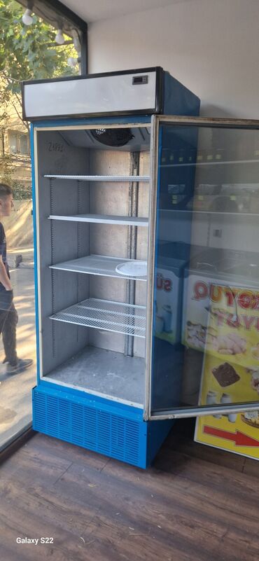 Посудомоечные машины: Б/у 1 дверь Uğur Холодильник Продажа, цвет - Синий, С колесиками