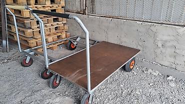 Садово-строительные тачки и тележки: Садово-строительная тачка и тележка, Четырехколесная, Новый — 9