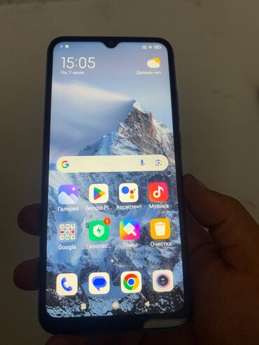 материнка на ddr4: Redmi, Redmi 10A, Колдонулган, 64 ГБ, түсү - Көгүлтүр, 2 SIM, eSIM