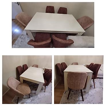 Qonaq otağı üçün, İşlənmiş, Kvadrat masa, 6 stul lalafo.az -da Qonaq otağı üçün, İşlənmiş, Kvadrat masa, 6 stul