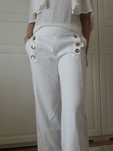 pantalone sa širokim nogavicama: M (EU 38), Regular rise, Other type