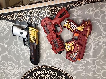 oyuncaq silahlar satisi: Uşaq oyuncağı – 3 ədəd fantaziya temalı oyuncaq tapança dəsti — 2
