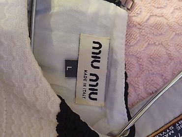 podium don: Miu Miu qara-ağ zolaqlı don - Brend: Miu Miu (Made in Italy) - Ölçü: L — 2