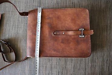 Антиквариат: Офицерский/полевой кожаный планшет 1940х гг. Состояние на фото, следы — 17