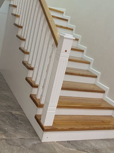 Деревянные лестницы: Деревянная лестница Для дома, Бесплатный замер, Вид дерева: Лиственница, Стиль: Лофт — 12