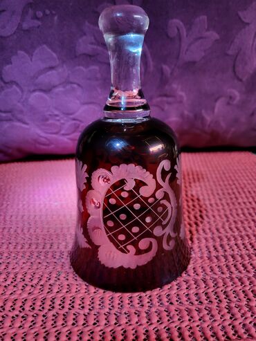 Ostali kućni dekor: Zvono novo Bohemija kristal rucno gravirano 70te. Kristalno — 6