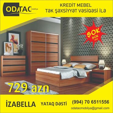 Yataq otağı dəstləri: İkinəfərlik çarpayı, Komod, 2 tumba, Dolab, Türkiyə, Yeni — 9