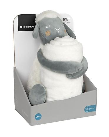 baloni vode za aparate: KikkaBoo Baby ćebence sa plišanom igračkom 70x100 – Sleepy Sheep Set — 4