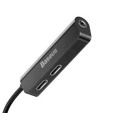 iphonu: Baseus L52 CALL52-01 Lightning 3‑in‑1 Audio və Şarj Adapteri — 2