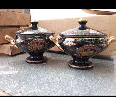 Tort və şiriniyyat qabları: Tort və şiriniyyat qabı, rəng - Göy, Farfor — 3