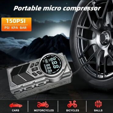 Avtomobil kompressorları və nasosları: Çoxfunksiyalı “All‑in‑One” avtomobil cihazı: jump starter + kompressor — 6