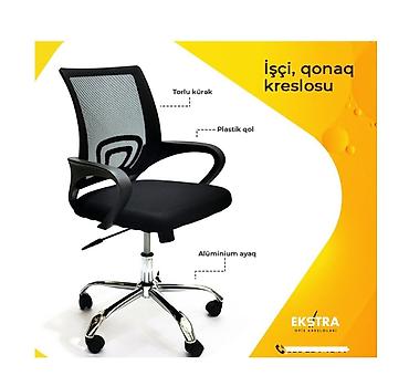 Ofis mebeli: Yeni, Təkərli, Qolları tənzimlənmir, Parça — 1