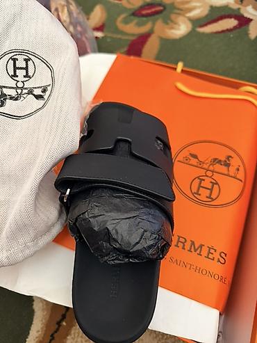 босоножки черные: Сандалии Hermès Oran, цвет черный. Продаю черные шлепанцы Hermes — 4