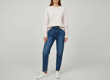 różowa bluza h m: H&M, Sweter damski, rozmiar S