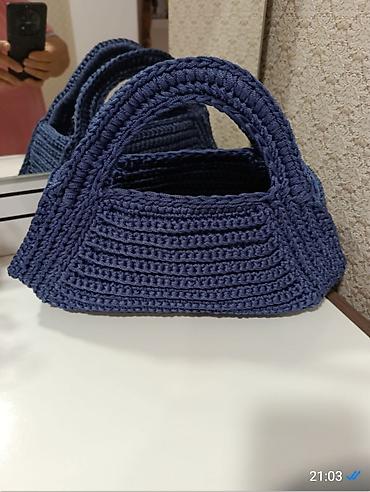 Əl işı: toxunma əl çantası - Model: trapezoid formalı, iki ədəd