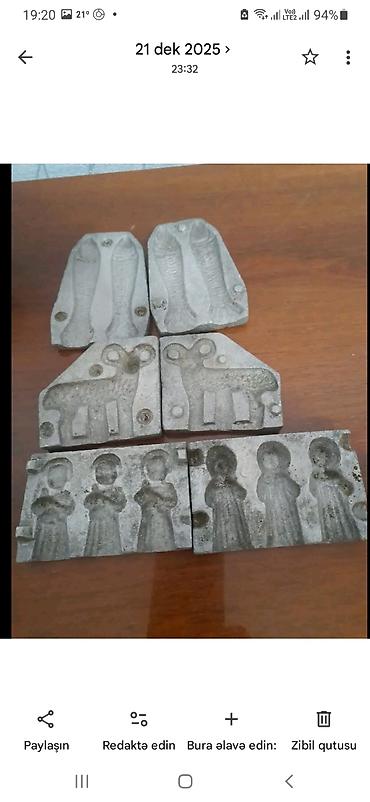 balığ satışı: Şirniyyat qəlibləri, rəng - Boz, Metal, Fiqur — 1