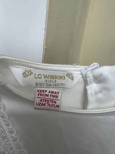 qar qiz: LC Waikiki qız uşağı üçün ağ ziyafət/libas (iki defe istifade olunub) — 2