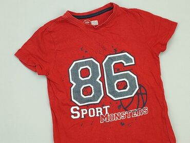 czerwona bluzka dla chłopca: T-shirt, Little kids, 7 years, 116-122 cm, condition - Good