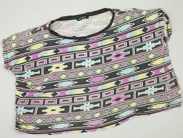fioletowy t shirty damskie: T-shirt, Terranova, L, stan - Zadowalający