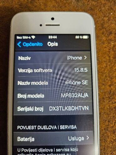 Apple iPhone: Apple iPhone iPhone SE, 32 GB, Matte Silver, Otisak prsta — 7