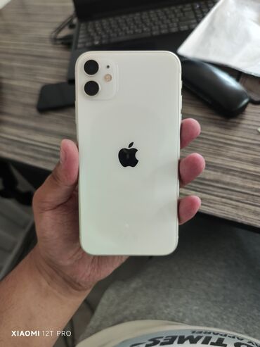 кабель телефонный: IPhone 11, Колдонулган, 64 ГБ, Ак, Коргоочу айнек, Каптама, Кабель, 100 %