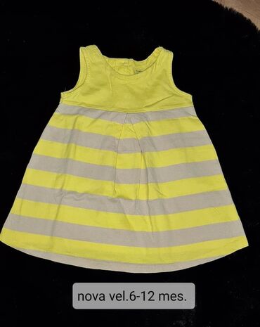 žuta haljina: Gap, Mini, Kratak rukav, 68-74