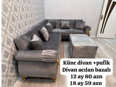 divan üzləri: Künc divan, Yeni, Açılan, Bazalı, Parça, Şəhərdaxili pulsuz çatdırılma