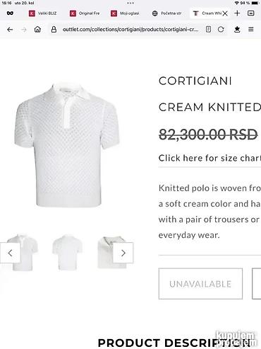 Majice: Original CORTIGIANI majica M /L NOVA 100% extra fine cotton Made in na lalafo.rs — 12 Majice: Original CORTIGIANI majica M /L NOVA 100% extra fine cotton Made in — 12
