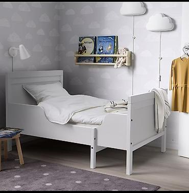 Детская выдвижная кровать, белая ikea, с доставкой обошлась почти в
