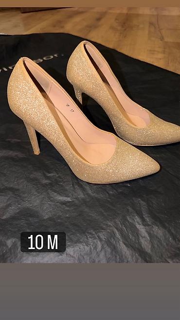 melissa ayaqqabı: Qızılı rəngli, parıltılı qadın gümüşə bənzər tuflilər - Model: Klassik — 1