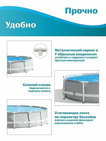 Бассейны: 366/76см. Intex 26710 Каркасный бассейн Prism Frame, 6503л. Все — 5