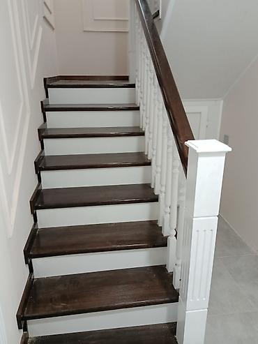 Деревянные лестницы: Деревянная лестница Для дома, Форма лестницы: П-образная — 9