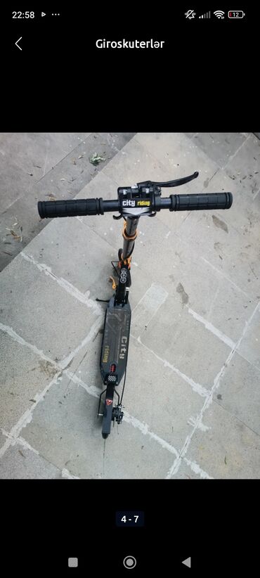Əlcəklər: Şəhər skuterı – City Riding - Mexaniki skuter, böyük təkərlər: ön və