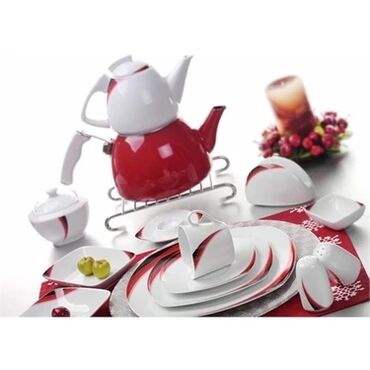 yemek destleri: Чайный набор, цвет - Красный