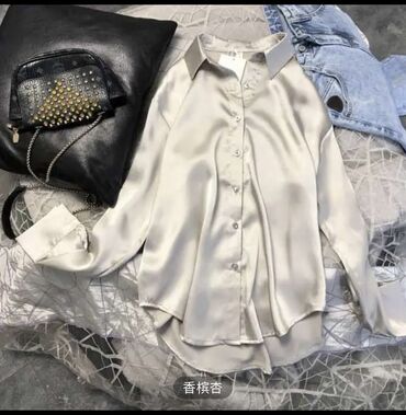 джинсовая рубашка: Рубашка, Классическая модель, Без воротника, Китай