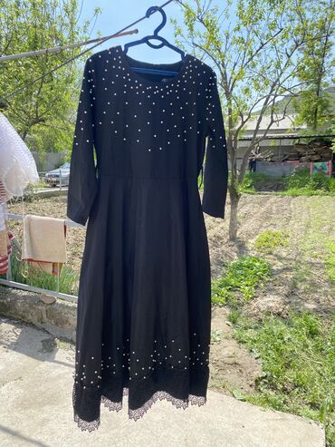 сапоги 25 размер: Детское платье, цвет - Черный, Б/у
