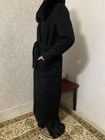 кардиган длинный: Пальто, Халат, Зима, Длинная модель, С поясом, M, L — 5