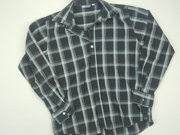 Shirts: Shirt 12 years, condition - Good, pattern - Cell, color - Black