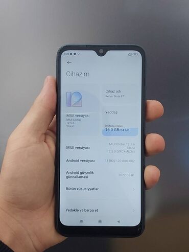 xiaomi redmi note 8 satılır: Xiaomi Redmi Note 8T, 64 GB, rəng - Göy