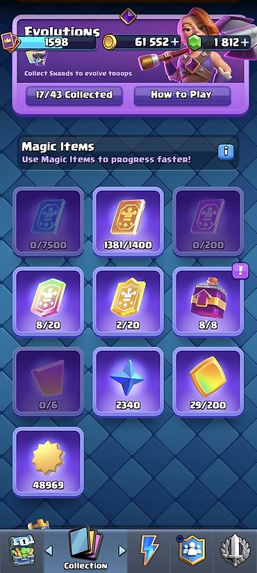 nerd sekilleri: Clash Royale hesabı – kolleksiya və resurslarla dolu oyun hesabı 10798 — 2