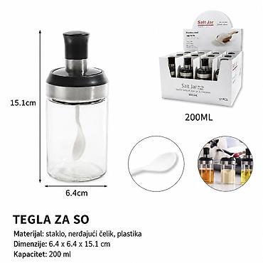 KMT Staklena boca 5412041 Praktična staklena posuda sa kašičicom