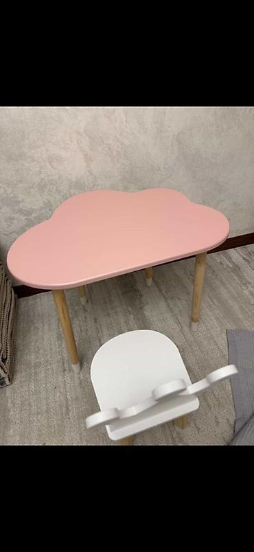 study table: Детский столик «Облачко» с стульчиком - Столик с фигурной столешницей — 1