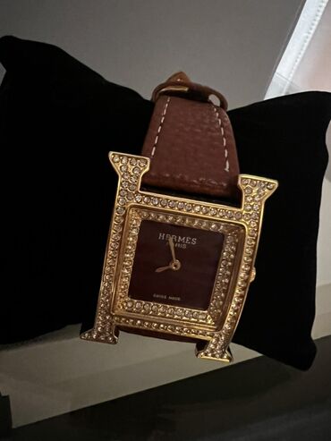 tek qaş uzuklər: Наручные часы, Hermes, цвет - Золотой