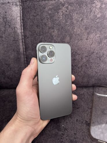 бишкек айфон 13 про макс: IPhone 13 Pro Max, 256 ГБ, Графит, Каптама, 80 %