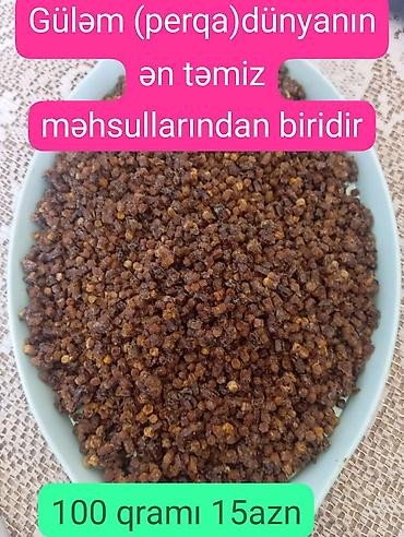 bal: Məhsul: Güləm (perqa) — arı çörəyi Təsvir: - Təbii arı məhsulu — 1